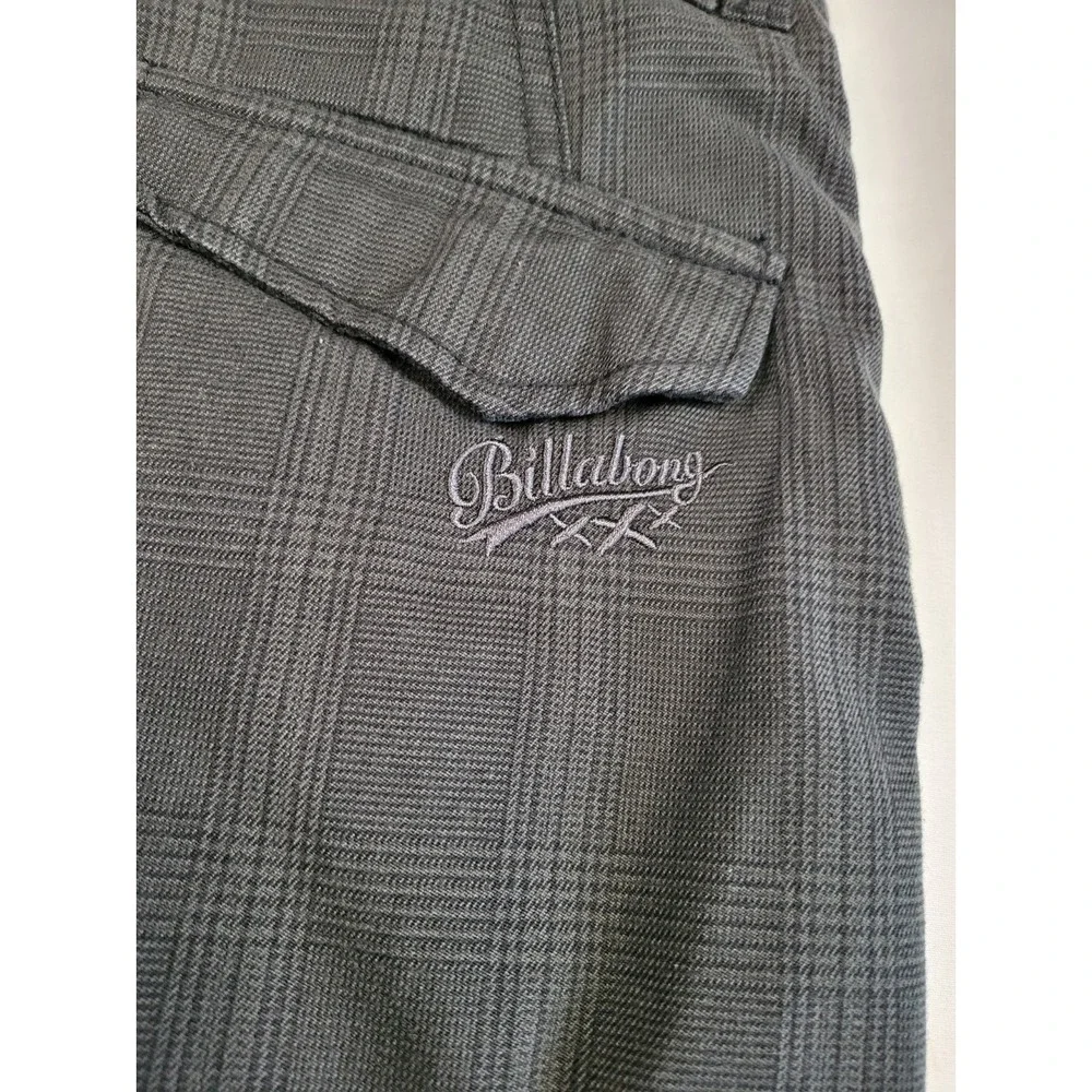 Vintage Y2K Billabong Mens Baggy Skater Pants Grey Plaid Size 30 x 30 Streetwear